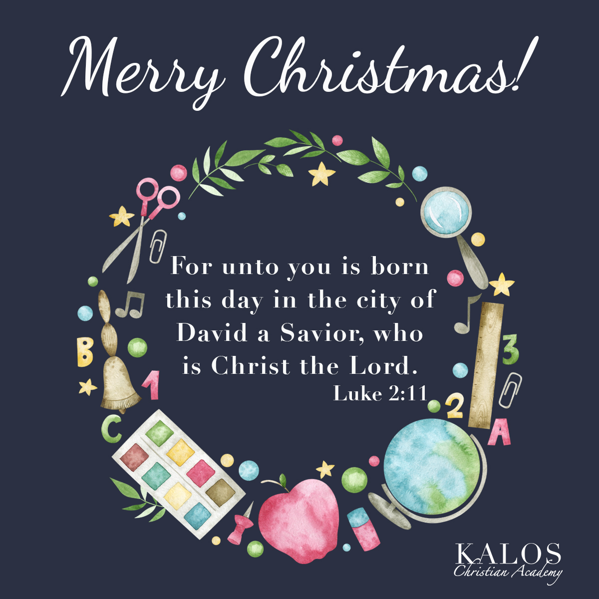 Christian School Kansas City Christmas Greeting